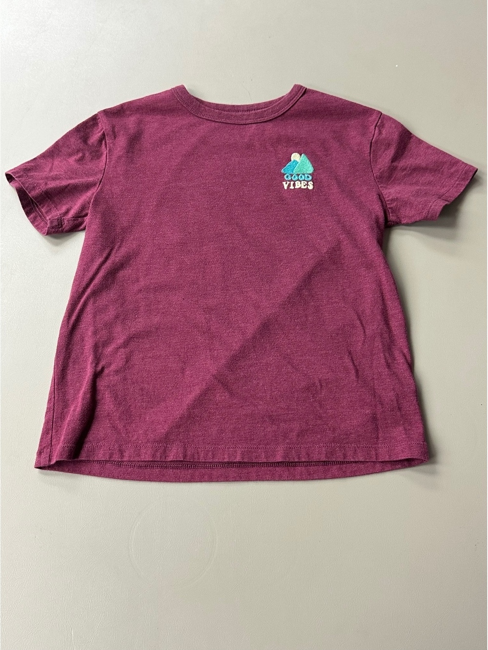 Cat & Jack Boys' Medium Burgundy 'Good Vibes' Graphic T-Shirt